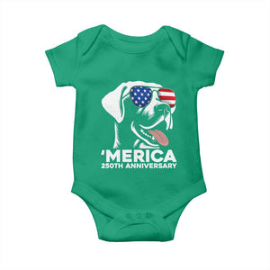 Merica Labrador Retriever Lover Baby Onesie 250th Anniversary Gift TS12 Irish Green Print Your Wear
