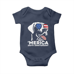 Merica Labrador Retriever Lover Baby Onesie 250th Anniversary Gift TS12 Navy Print Your Wear