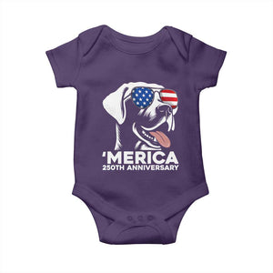 Merica Labrador Retriever Lover Baby Onesie 250th Anniversary Gift TS12 Purple Print Your Wear