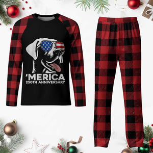 Merica Labrador Retriever Lover Plaid Pajama Set 250th Anniversary Gift TS12 Buffalo Plaid Print Your Wear