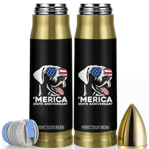 Merica Labrador Retriever Lover Bullet Tumbler 250th Anniversary Gift TS12 Black Print Your Wear