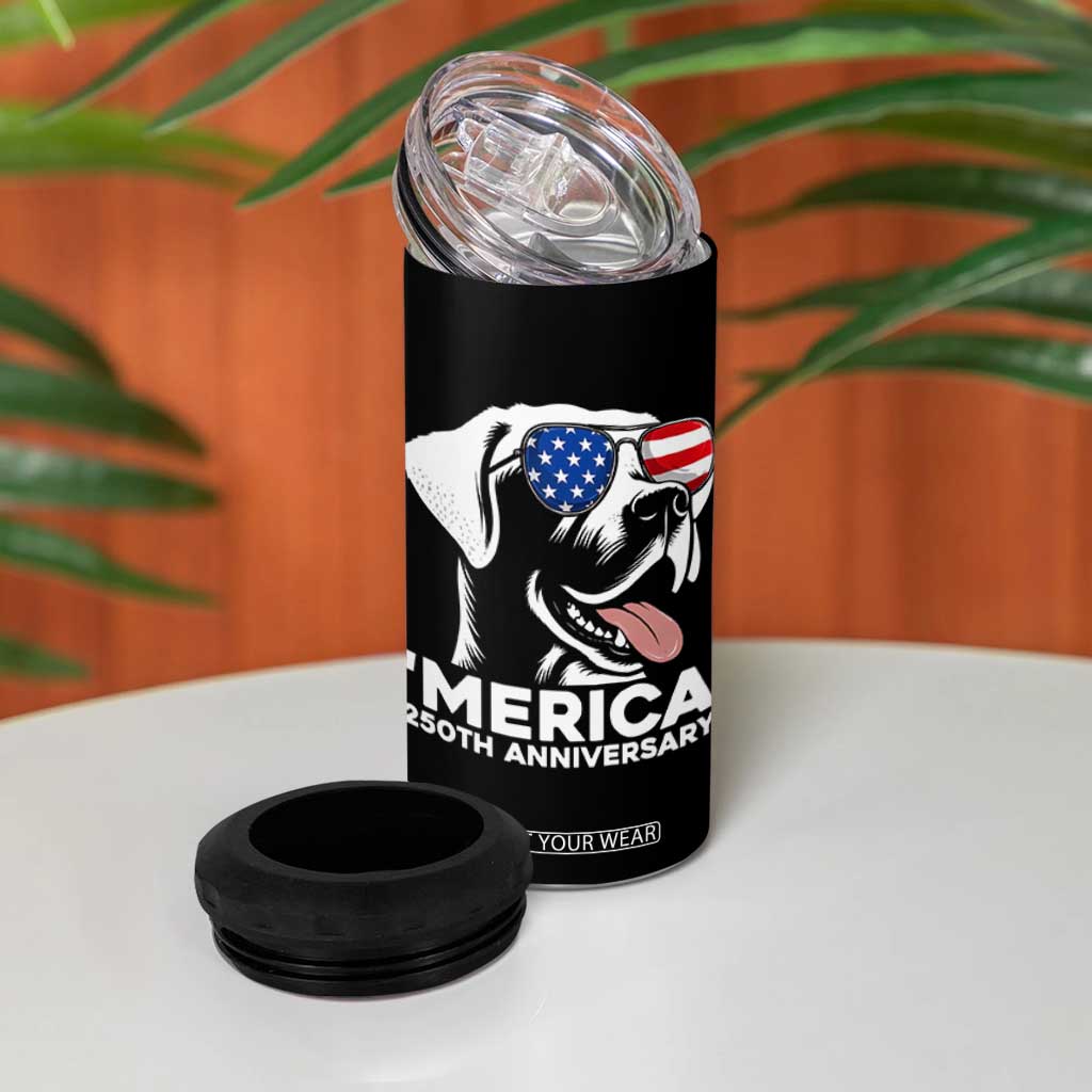 Merica Labrador Retriever Lover 4 in 1 Can Cooler Tumbler 250th Anniversary Gift TS12 Print Your Wear