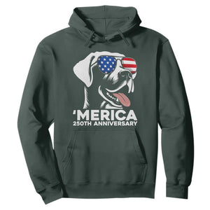 Merica Labrador Retriever Lover Hoodie 250th Anniversary Gift TS12 Dark Forest Green Print Your Wear