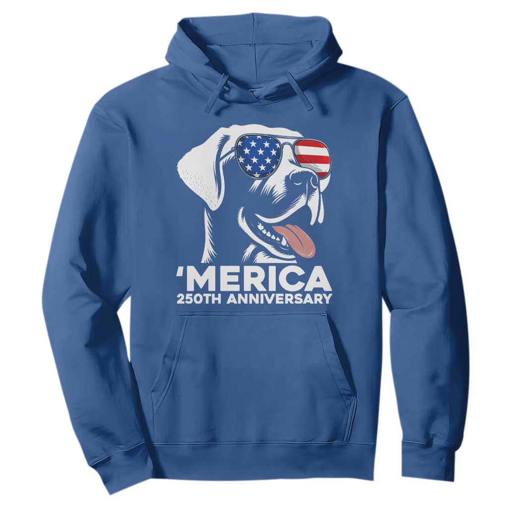 Merica Labrador Retriever Lover Hoodie 250th Anniversary Gift TS12 Royal Blue Print Your Wear