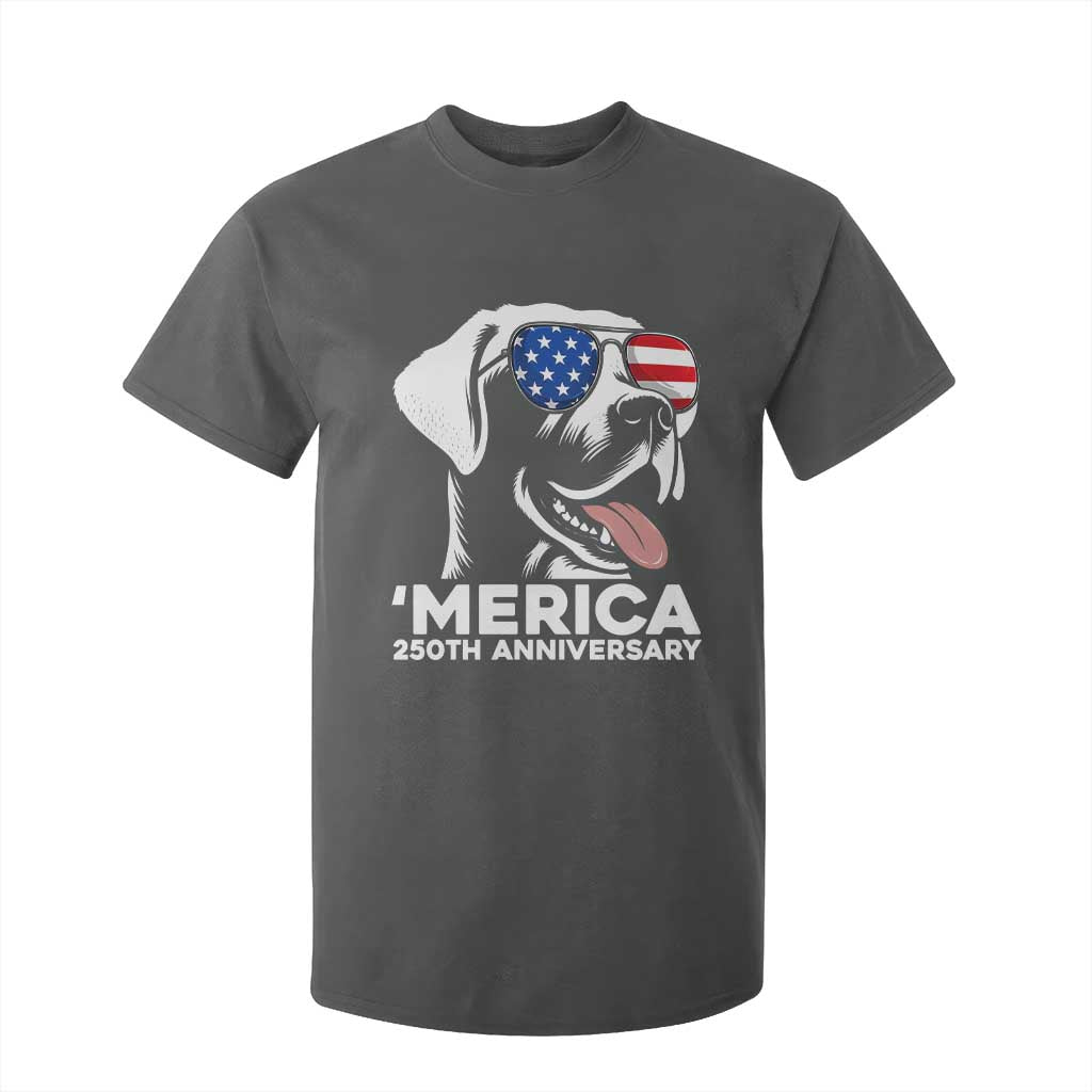 Merica Labrador Retriever Lover T Shirt For Kid 250th Anniversary Gift TS12 Dark Heather Print Your Wear