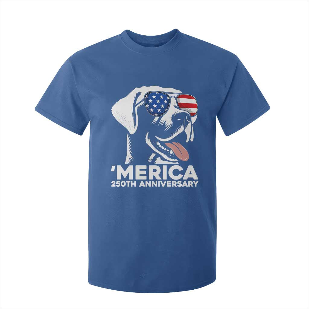 Merica Labrador Retriever Lover T Shirt For Kid 250th Anniversary Gift TS12 Royal Blue Print Your Wear