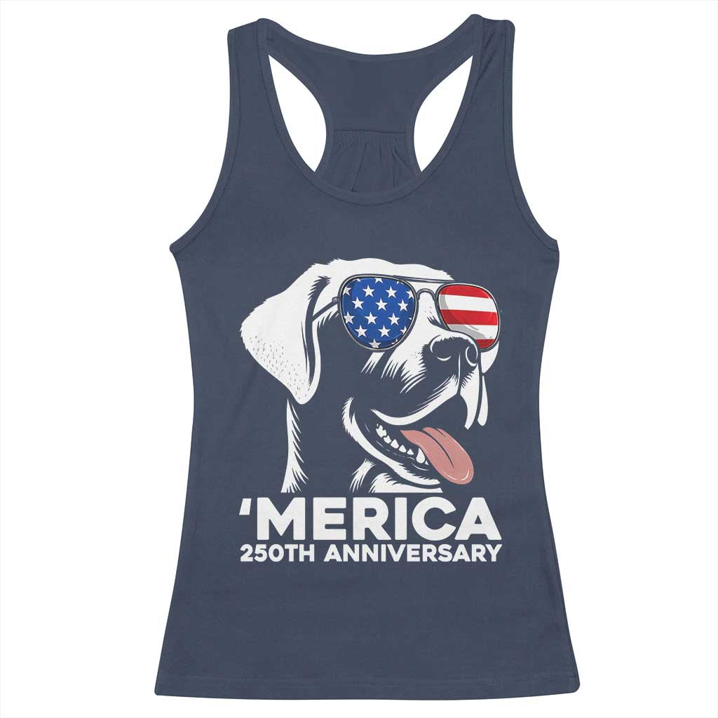 Merica Labrador Retriever Lover Racerback Tank Top 250th Anniversary Gift TS12 Navy Print Your Wear