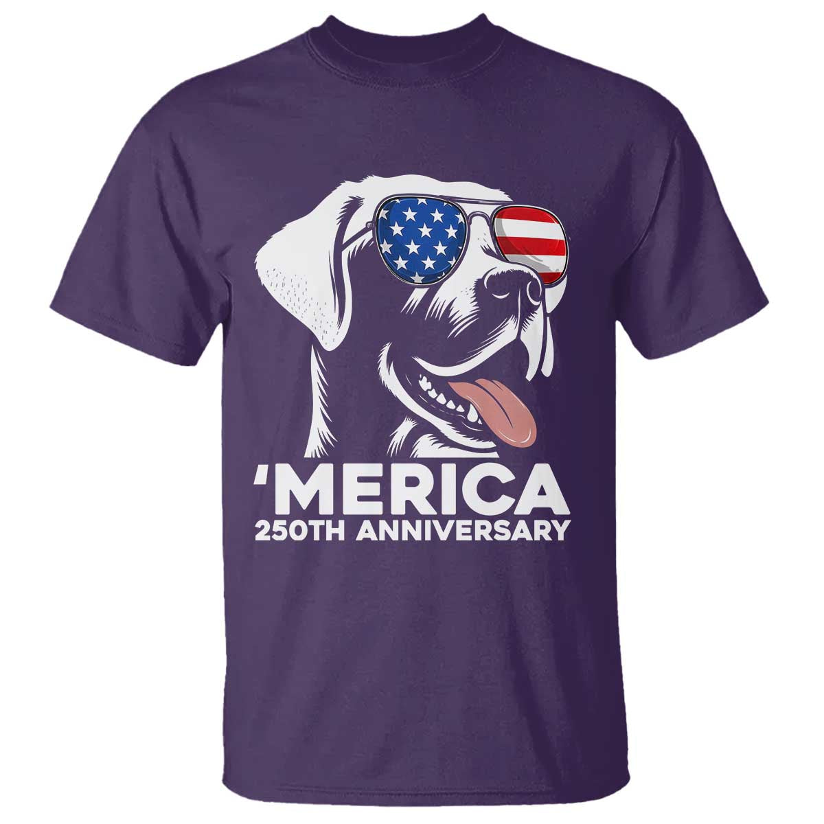 Merica Labrador Retriever Lover T Shirt 250th Anniversary Gift TS12 Purple Print Your Wear