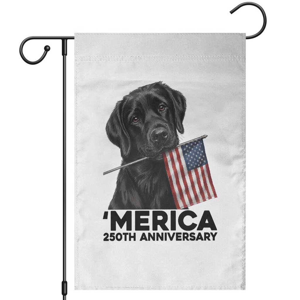 Patriotic Labrador Retriever Garden Flag America 250th Anniversary Gift TS12 White Print Your Wear