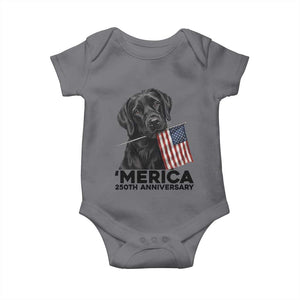 Patriotic Labrador Retriever Baby Onesie America 250th Anniversary Gift TS12 Charcoal Print Your Wear