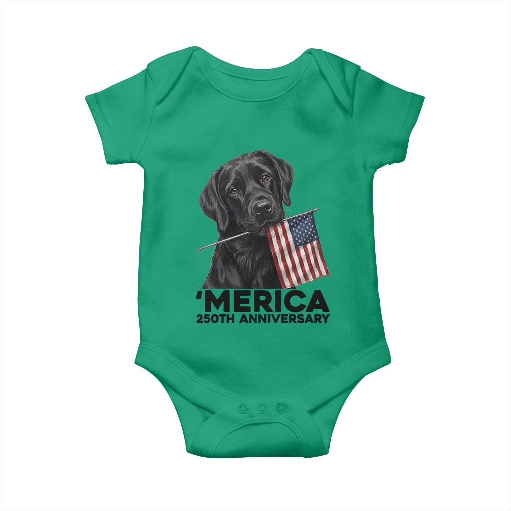 Patriotic Labrador Retriever Baby Onesie America 250th Anniversary Gift TS12 Irish Green Print Your Wear