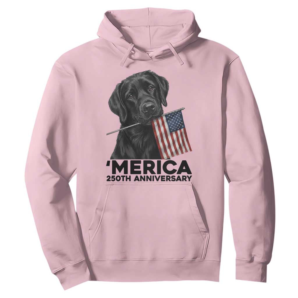 Patriotic Labrador Retriever Hoodie America 250th Anniversary Gift TS12 Light Pink Print Your Wear