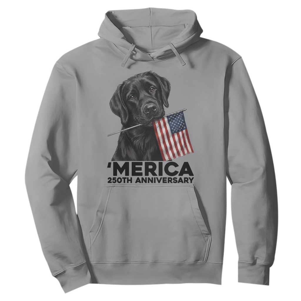 Patriotic Labrador Retriever Hoodie America 250th Anniversary Gift TS12 Sport Gray Print Your Wear