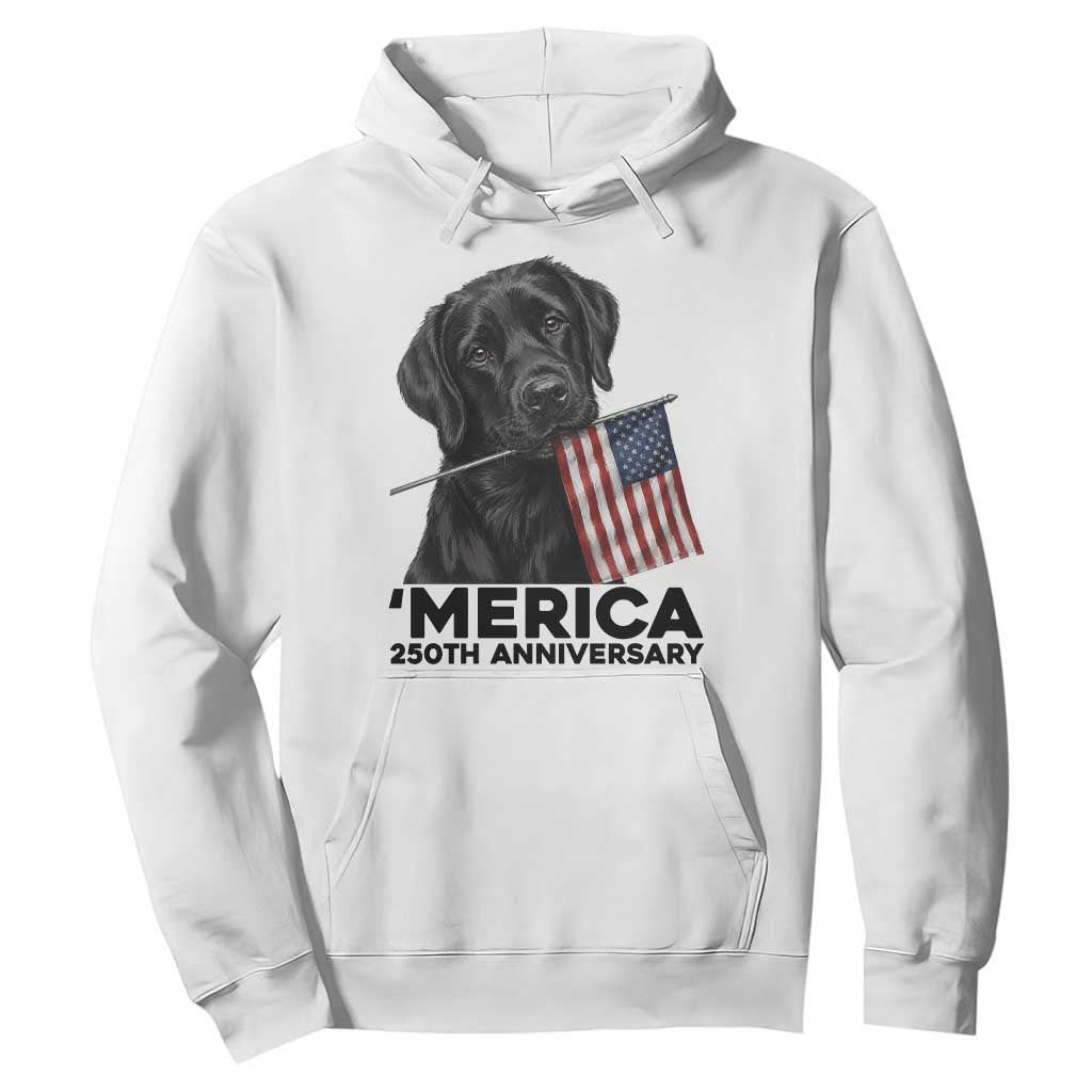 Patriotic Labrador Retriever Hoodie America 250th Anniversary Gift TS12 White Print Your Wear