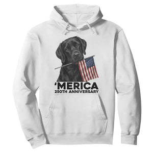 Patriotic Labrador Retriever Hoodie America 250th Anniversary Gift TS12 White Print Your Wear