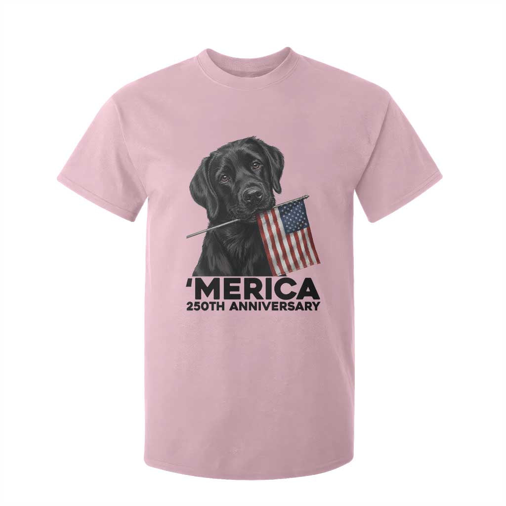 Patriotic Labrador Retriever T Shirt For Kid America 250th Anniversary Gift TS12 Light Pink Print Your Wear