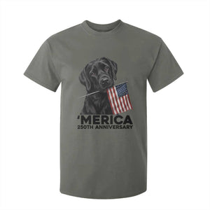 Patriotic Labrador Retriever T Shirt For Kid America 250th Anniversary Gift TS12 Military Green Print Your Wear