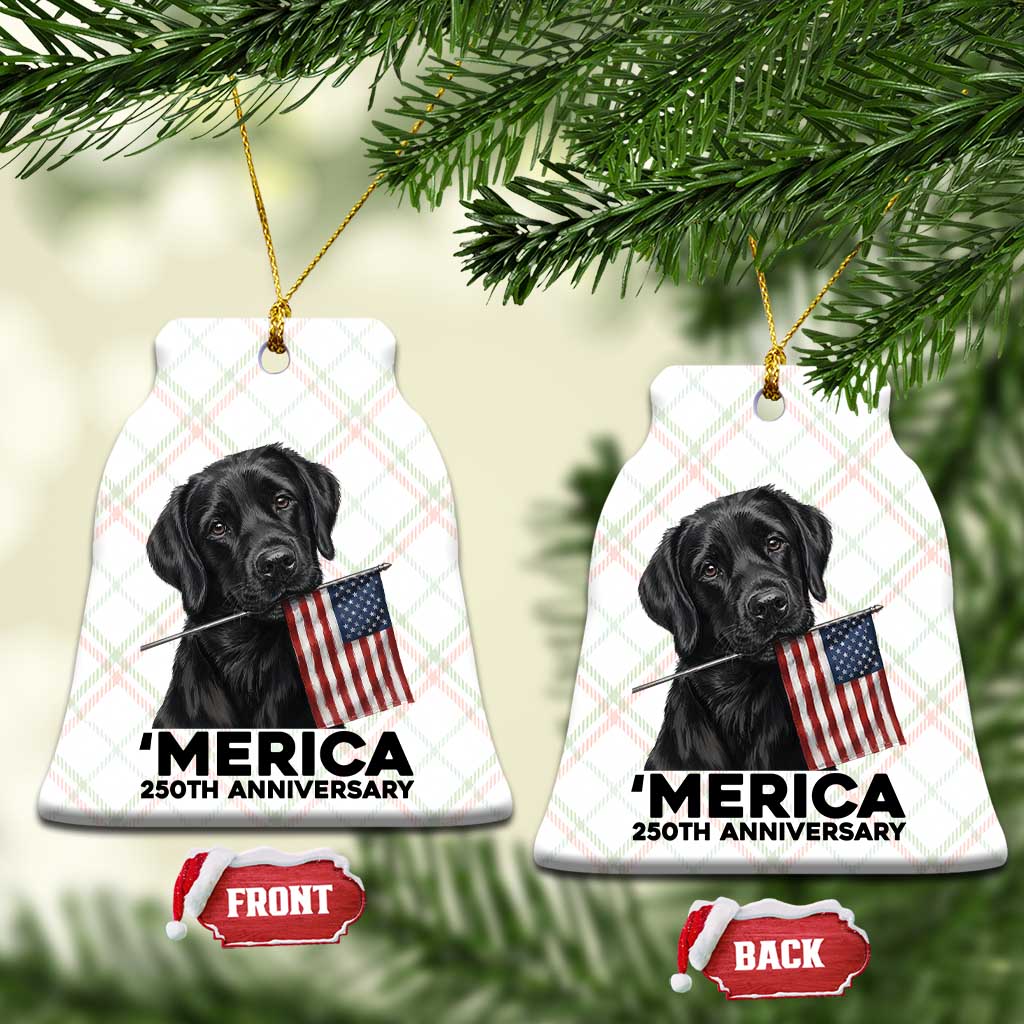 Patriotic Labrador Retriever Ceramic Ornament America 250th Anniversary Gift TS12 Print Your Wear