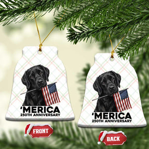 Patriotic Labrador Retriever Ceramic Ornament America 250th Anniversary Gift TS12 Print Your Wear
