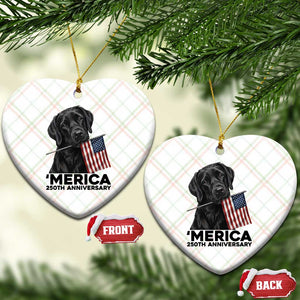 Patriotic Labrador Retriever Ceramic Ornament America 250th Anniversary Gift TS12 Print Your Wear