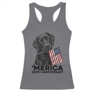 Patriotic Labrador Retriever Racerback Tank Top America 250th Anniversary Gift TS12 Charcoal Print Your Wear
