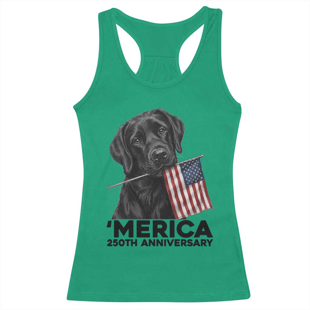 Patriotic Labrador Retriever Racerback Tank Top America 250th Anniversary Gift TS12 Irish Green Print Your Wear