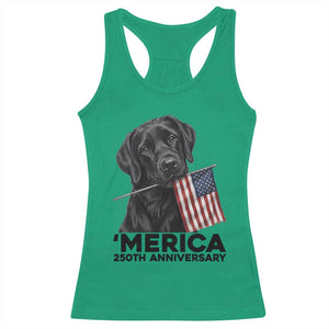 Patriotic Labrador Retriever Racerback Tank Top America 250th Anniversary Gift TS12 Irish Green Print Your Wear