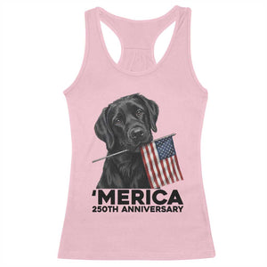Patriotic Labrador Retriever Racerback Tank Top America 250th Anniversary Gift TS12 Light Pink Print Your Wear