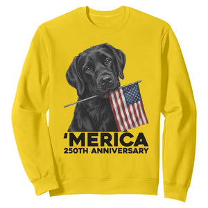 Patriotic Labrador Retriever Sweatshirt America 250th Anniversary Gift TS12 Daisy Print Your Wear