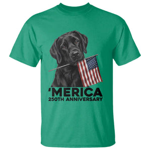 Patriotic Labrador Retriever T Shirt America 250th Anniversary Gift TS12 Irish Green Print Your Wear
