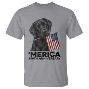 Patriotic Labrador Retriever T Shirt America 250th Anniversary Gift TS12 Sport Gray Print Your Wear