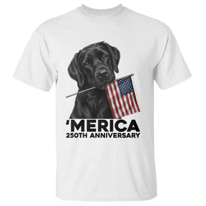 Patriotic Labrador Retriever T Shirt America 250th Anniversary Gift TS12 White Print Your Wear