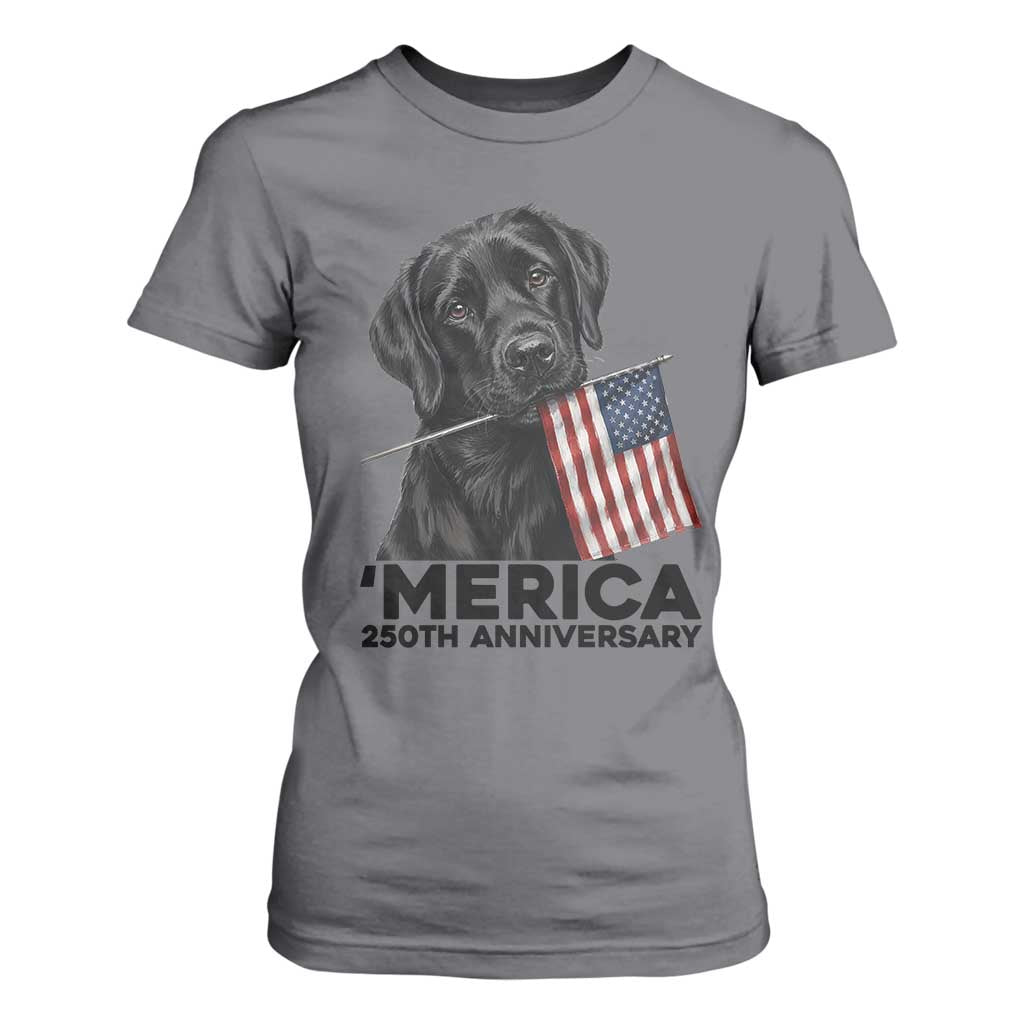 Patriotic Labrador Retriever T Shirt For Women America 250th Anniversary Gift TS12 Charcoal Print Your Wear