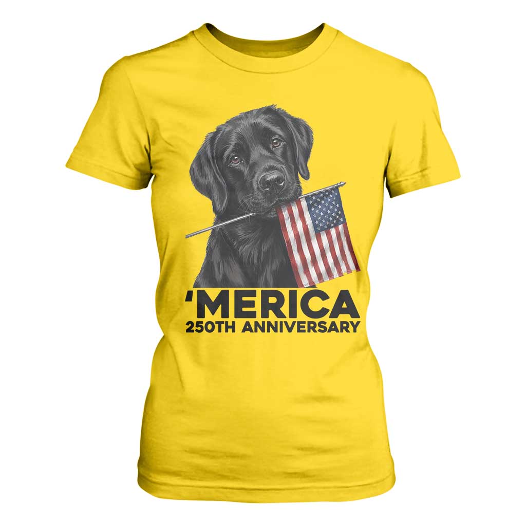 Patriotic Labrador Retriever T Shirt For Women America 250th Anniversary Gift TS12 Daisy Print Your Wear