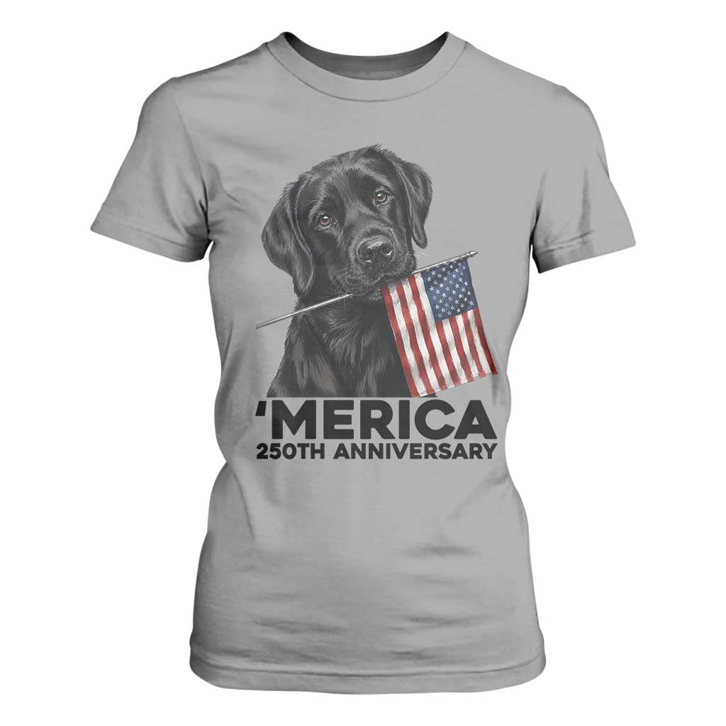 Patriotic Labrador Retriever T Shirt For Women America 250th Anniversary Gift TS12 Sport Gray Print Your Wear