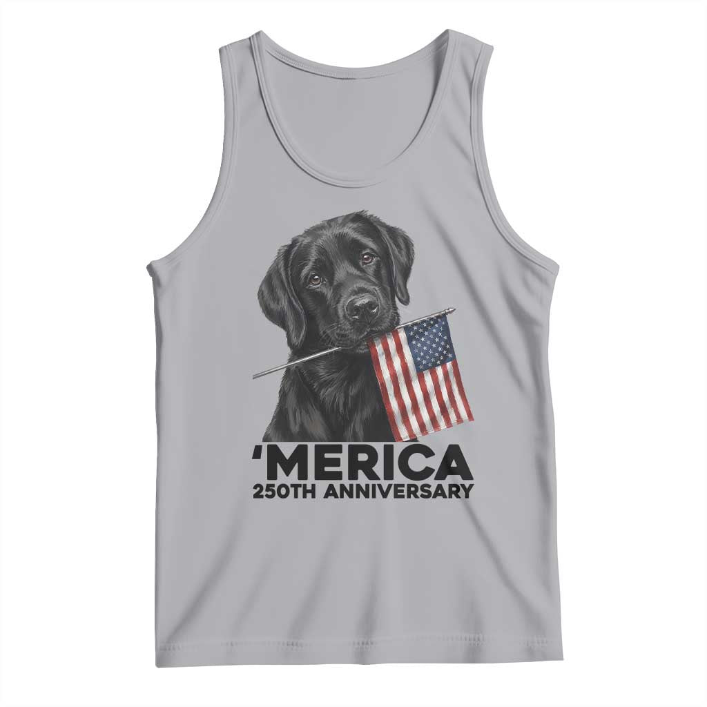 Patriotic Labrador Retriever Tank Top America 250th Anniversary Gift TS12 Athletic Heather Print Your Wear