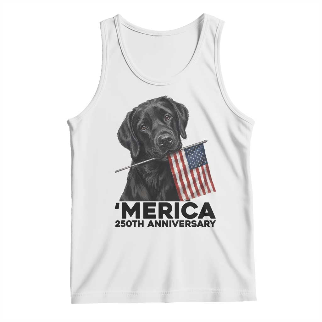 Patriotic Labrador Retriever Tank Top America 250th Anniversary Gift TS12 White Print Your Wear