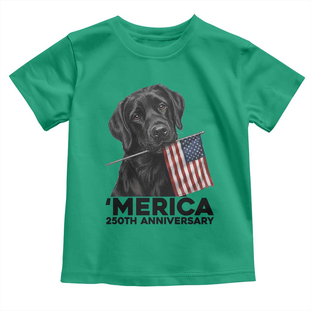 Patriotic Labrador Retriever Toddler T Shirt America 250th Anniversary Gift TS12 Irish Green Print Your Wear