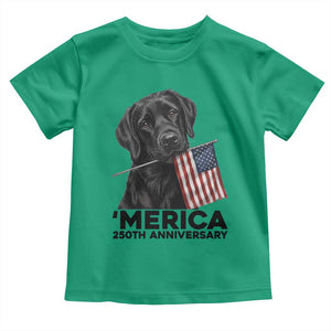 Patriotic Labrador Retriever Toddler T Shirt America 250th Anniversary Gift TS12 Irish Green Print Your Wear