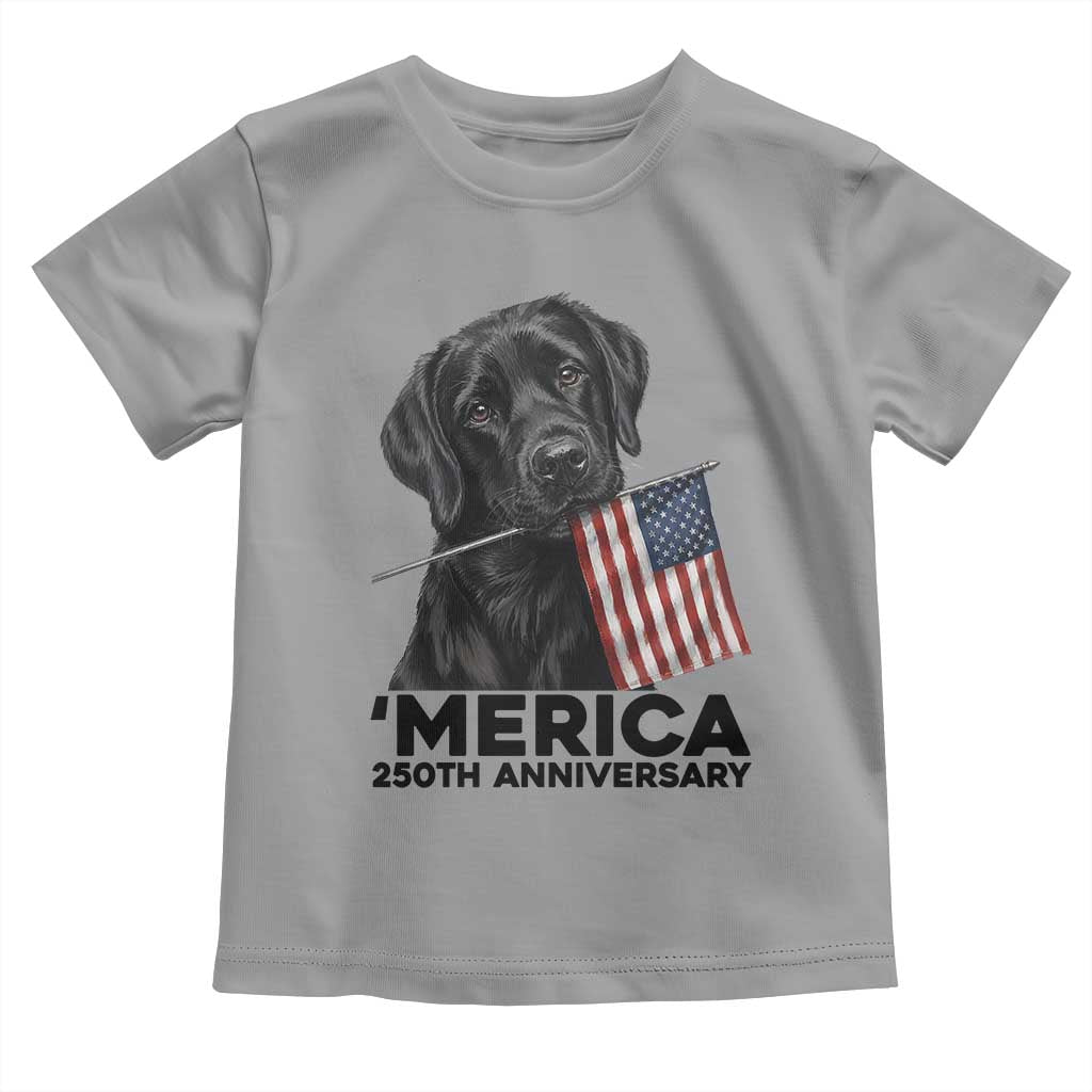 Patriotic Labrador Retriever Toddler T Shirt America 250th Anniversary Gift TS12 Sport Gray Print Your Wear
