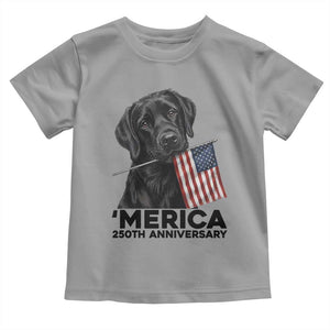 Patriotic Labrador Retriever Toddler T Shirt America 250th Anniversary Gift TS12 Sport Gray Print Your Wear