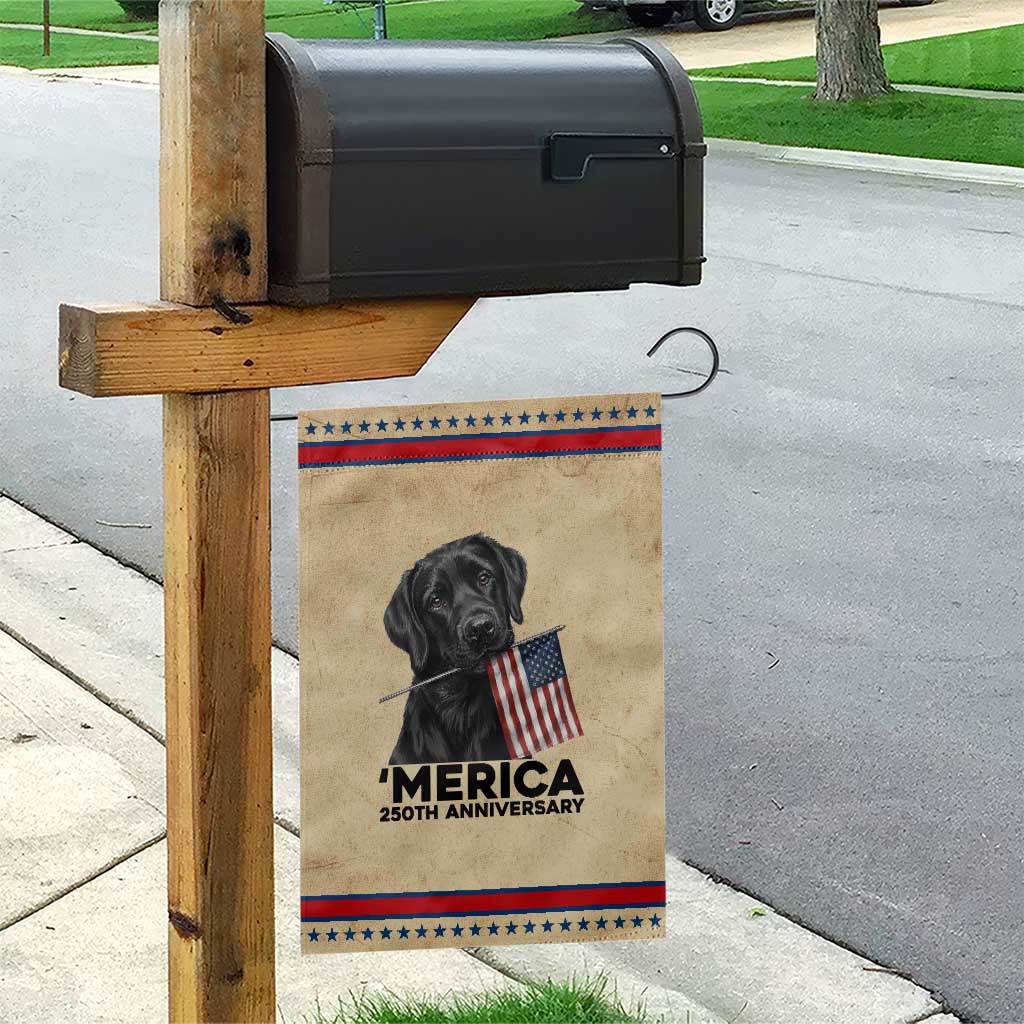Labrador Retriever Lover Patriotic Garden Flag America 250th Anniversary Gift TS12 Vintage Rustic Tan Red Print Your Wear