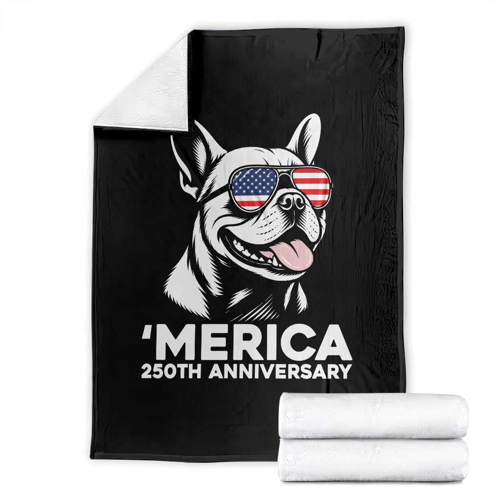 Merica French Bulldog Lover Throw Blanket 250th Anniversary Gift TS12 Black Print Your Wear