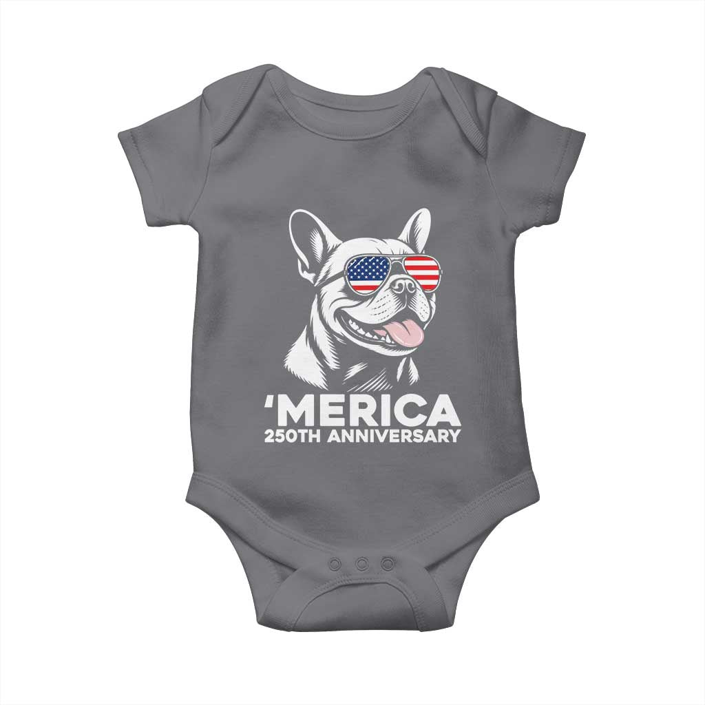 Merica French Bulldog Lover Baby Onesie 250th Anniversary Gift TS12 Charcoal Print Your Wear