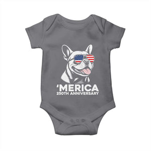 Merica French Bulldog Lover Baby Onesie 250th Anniversary Gift TS12 Charcoal Print Your Wear
