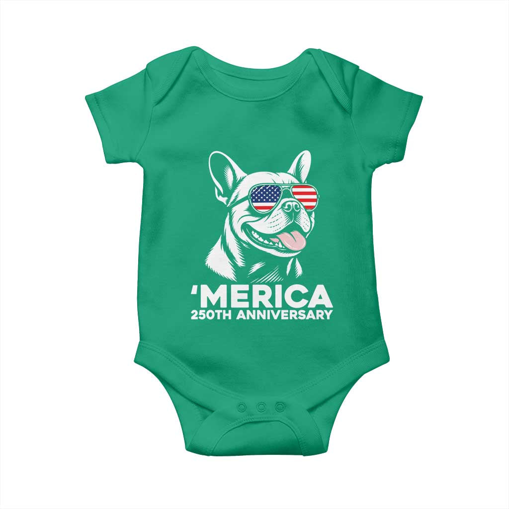 Merica French Bulldog Lover Baby Onesie 250th Anniversary Gift TS12 Irish Green Print Your Wear