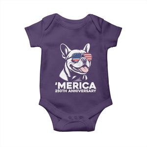 Merica French Bulldog Lover Baby Onesie 250th Anniversary Gift TS12 Purple Print Your Wear