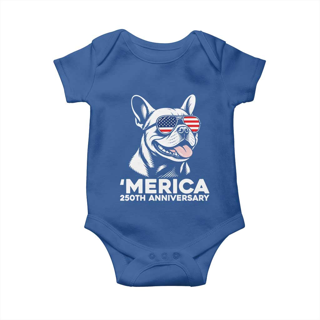 Merica French Bulldog Lover Baby Onesie 250th Anniversary Gift TS12 Royal Blue Print Your Wear