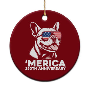 Merica French Bulldog Lover Ceramic Ornament 250th Anniversary Gift TS12 1pc Red Print Your Wear