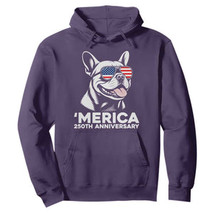 Merica French Bulldog Lover Hoodie 250th Anniversary Gift TS12 Purple Print Your Wear